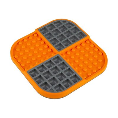 LickiMat Slomo Wet & Dry Double Slow Food Dog Bowl - Orange