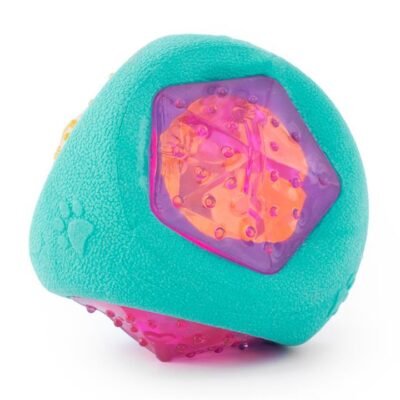 Zippy Paws ZippyTuff Crunch Dog Toy - LED Light Up Ball