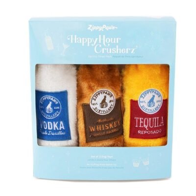 Zippy Paws Happy Hour Crusherz Dog Toy - Spirits 3-pack