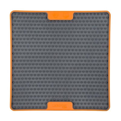 LickiMat Soother Tuff Slow Food Mat Dog Bowl - Orange