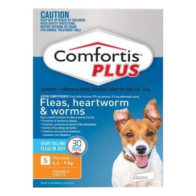 Comfortis Plus For Small Dogs 4.6-9kg Orange 12 Chews