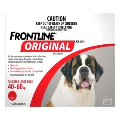 Frontline Original For Extra Large 40-60 Kg Red 4 Pipettes