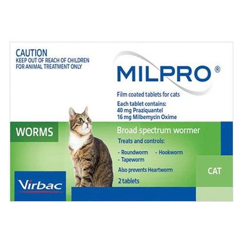 Milpro Allwormer For Cats Over 2 Kg 48 Tablet Waggly Shop