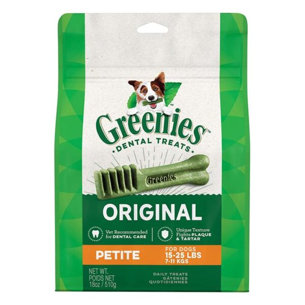 Greenies Original Dental Treats For Dogs - Petite 7-11 Kg  340 Gm