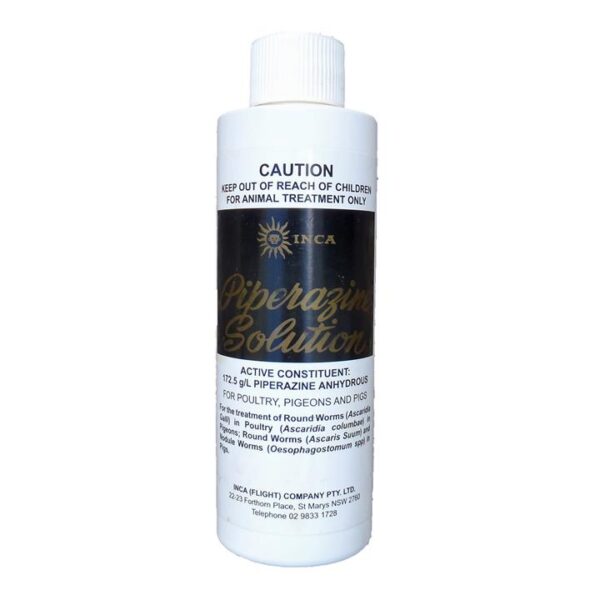 Inca Piperazine Wormer For Pigeons, Poultry And Pigs 250 Ml