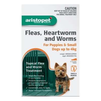 Aristopet Spot-On Treatment For Dogs Upto 4 Kg Orange 3 Pack
