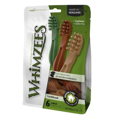 Whimzees Toothbrush Star Valuebag Large Dogs 6's 1 Pack