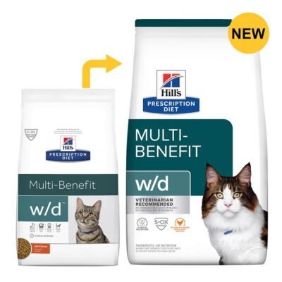 Hill's Prescription Diet W/D Multi-Benefit Chicken Flavour Dry Cat Food 1.5 Kg