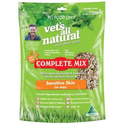 Vets All Natural Complete Mix  Sensitive Skin Dog Dry Food  15 Kg