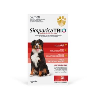 Simparica Trio For Xlarge Dogs 40.1-60kg Red 6 Chews