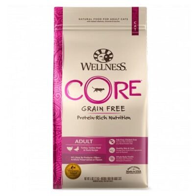 Wellness Core Grain Free Adult Turkey, Turkey Meal & Duck Formula Dry Cat  2.27 Kg