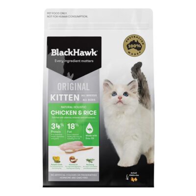 Black Hawk Chicken And Rice Kitten Dry Food  3 Kg