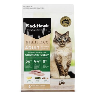 Black Hawk Grain Free Chicken And Turkey Adult Cat Dry Food  6 Kg