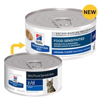 Hill's Prescription Diet Z/D Food Sensitivities Original Flavour Wet Cat Food 156gm 24 Cans