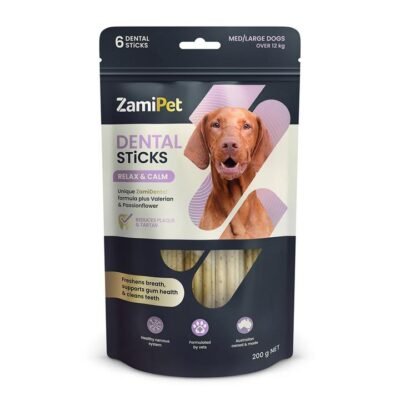 Zamipet Dental Sticks Relax & Calm Dog Treats (Medium/Large Dogs Over 12kg) 6 Pack