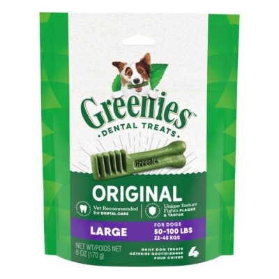 Greenies Original Dental Treats For Dogs - Large 22-45 Kg  170 Gm