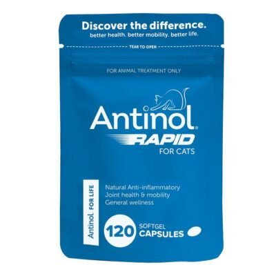 Antinol Rapid Natural Anti Inflammatory Joint & Mobility Capsules For Cats 120 Capsule