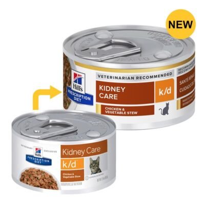 Hill's Prescription Diet K/D Kidney Care Pate With Chicken Wet Cat Food 156gm 24 Cans