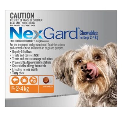 Nexgard Chewables For Very Small Dogs (2 - 4 Kg) Orange 3 Chews