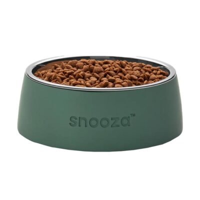 Snooza Concrete & Stainless Steel Pet Bowl Sage Green 1 Piece - Medium