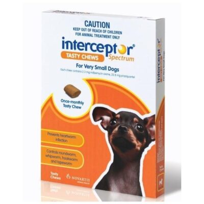 Interceptor Wormer - Very Small Dog Up to 4kg - 6pk