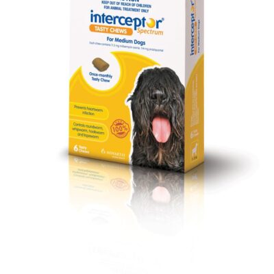 Interceptor Spectrum Chewable Wormer - Medium 11-22kg - 6 Pack