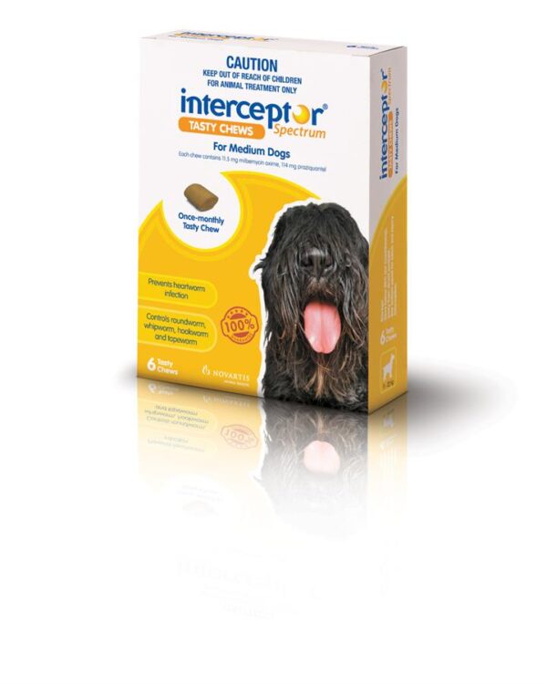 Interceptor Spectrum Chewable Wormer - Medium 11-22kg - 6 Pack
