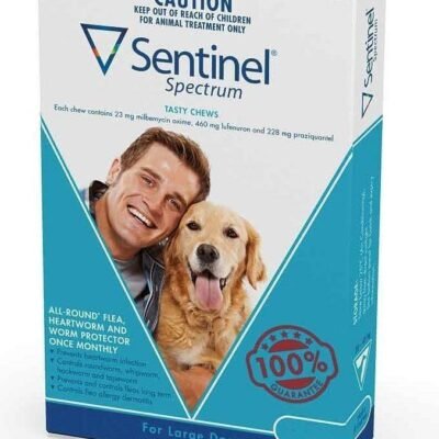 Sentinel Spectrum Flea, Heartworm & Intestinal Wormer - Large Dogs 22-45kg - 3-Pack (Blue