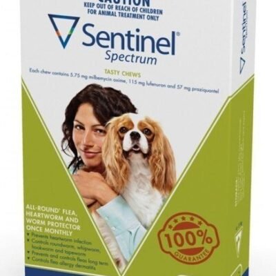 Sentinel Spectrum Flea, Heartworm & Intestinal Wormer - Small Dogs 4-11kg - 3-Pack