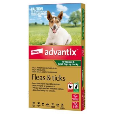 Advantix Spot-On Flea & Tick Control Treatment for Dogs Up to 4kg - 6-Pack