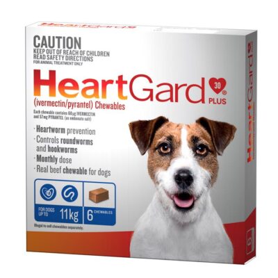 Heartgard 30 Plus Chews for Small Dogs Up to 11kg Blue (6s)