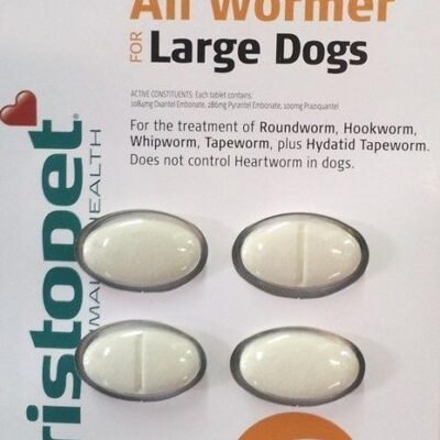 AristoPet Intestinal All Wormer Tablets for Large Dogs 20kg - 4 Tablets