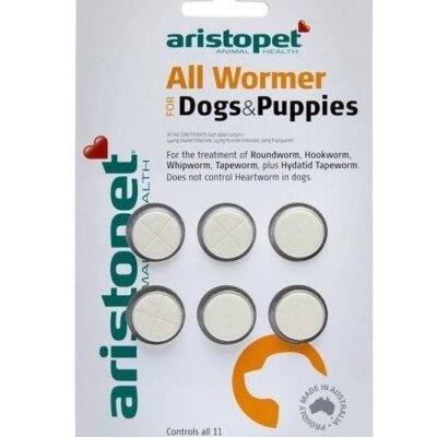 Aristopet Intestinal All Wormer Tablets for Puppies and Small Dogs - 6 Pack