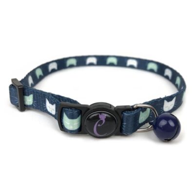 Cattitude Cat Collar with Breakaway Safety Clip & Bell - Cat Wink