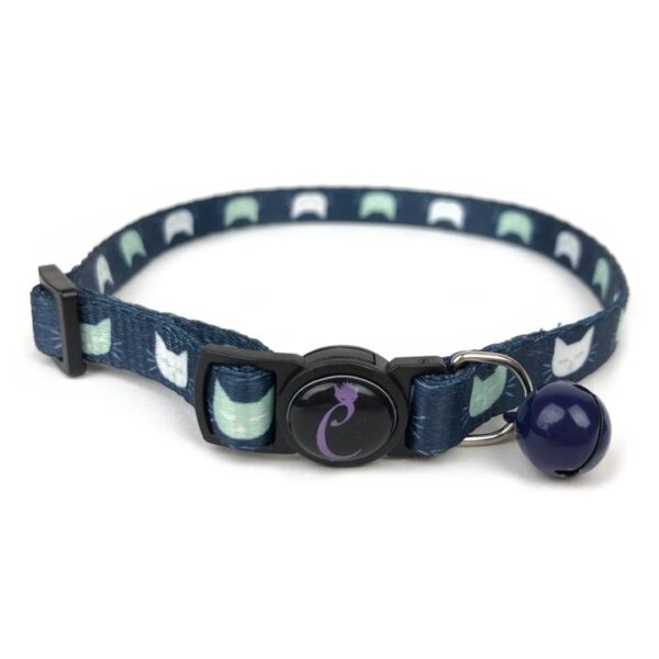 Cattitude Cat Collar with Breakaway Safety Clip & Bell - Cat Wink