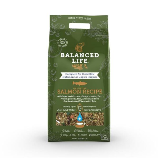 Balanced Life Air Dried Grain Free Single Protein Dog Food - Salmon - 3.5kg