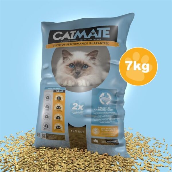 Cat Mate Eco-friendly Wood Pellet Australian Cat Litter  [Size: 7kg]