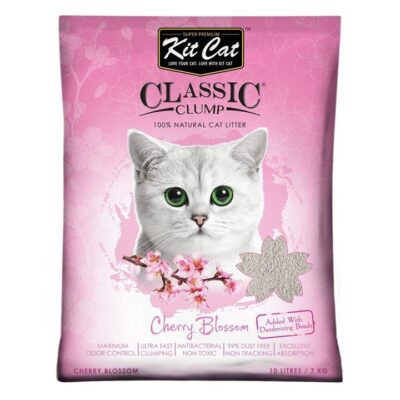 Kit Cat Ultra Fast Classic Clumping Bentonite Cat Litter 10 litres/7kg - Cherry Blossom
