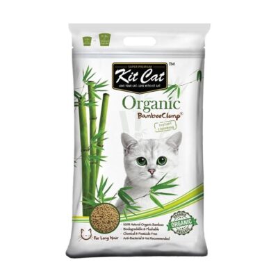 Kit Cat Flushable Biodegradable Clumping Bamboo Litter for Long Haired Cats - 9 Litres/3kg