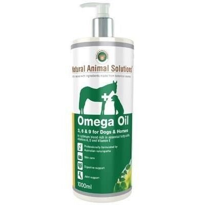 Natural Animal Solutions Omega 3,6 & 9 SUpplement Oil for Dogs/Horses 1000ml
