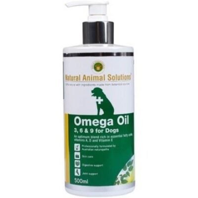 Natural Animal Solutions Omega 3,6 & 9 Supplement Oil for Dogs 500ml