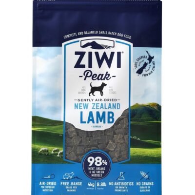 Ziwi Peak Air Dried Grain Free Dog Food 4kg Pouch - Free Range Lamb