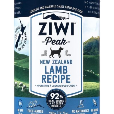 Ziwi Peak Moist Grain Free Dog Food - Lamb - 390g x 12 Cans
