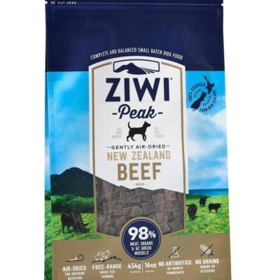 Ziwi Peak Air Dried Grain Free Dog Food 454g Pouch - Free Range Beef