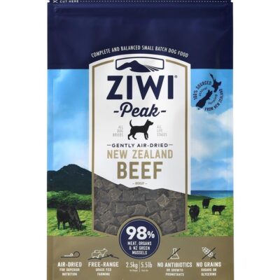 Ziwi Peak Air Dried Grain Free Dog Food 2.5kg Pouch - Free Range Beef