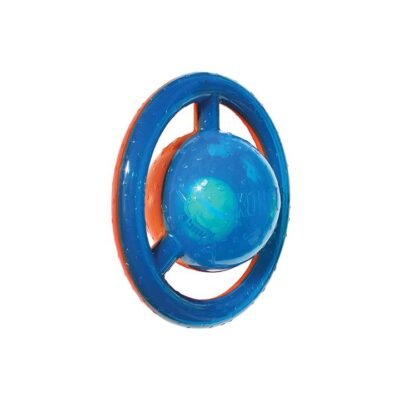 KONG Jumbler Disc 2-in-1 Squeak and Tug Dog Toy - Medium/Large