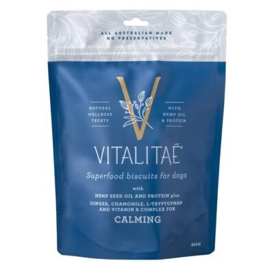 Vitalitae Superfood & Hemp Oil Dog Treats - Calming Biscuits - 350g