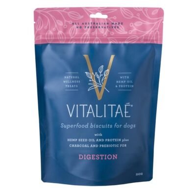 Vitalitae Superfood & Hemp Oil Dog Treats - Digestion Biscuits - 350g
