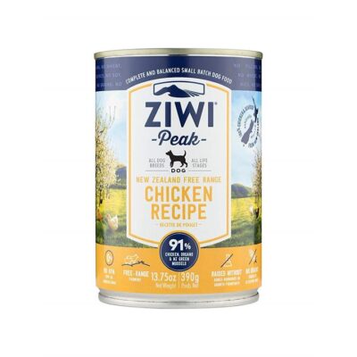 Ziwi Peak Moist Grain Free Dog Food - New Zealand Free Range Chicken- 390g x 12 Cans