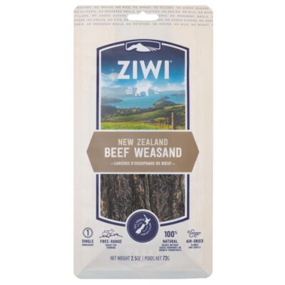 Ziwi Peak Natural Dog Treats - Free Range Beef Weasand 72g